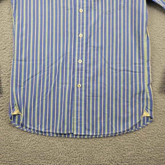 America Eagle Shirt Mens XS Blue Striped Vintage Fit Button Up Classiccore Logo - Picture 4 of 13